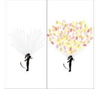 LSYHHXC Arbol De Huellas Libro de visitas de firmas con Huellas Dactilares, Suministros for Fiestas de Bodas, Libros de decoración(Color05,50x70cm 20x28inch)
