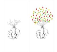 LSYHHXC Arbol De Huellas Libro de visitas de firmas con Huellas Dactilares, Suministros for Fiestas de Bodas, Libros de decoración(Color02,60x80cm 24x32inch)