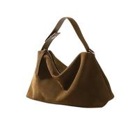 LSYHHXC Bolso Ante Marron Bolso De Gamuza For Mujer, Bandolera, Tipo Almohada, Estilo Nicho, Bolso De Hombro Literario, De Piel De Vaca Mate(Brown)