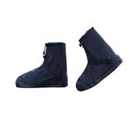 LSYHHXC Fundas de silicona for zapatos lluvia 22 cm con cordón elástico, impermeables, antideslizantes, gruesas y resistentes al desgaste for temporada lluvias(Black,XL)