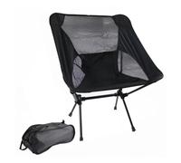 LSYHHXC Silla De Pesca Silla Portátil con Respaldo Perezoso, Plegable De Aleación Aluminio Ligera Alta Gama, Forma Luna For Exteriores, For Acampar(Black)