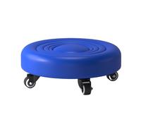 LSYHHXC Taburete bajo con Ruedas Giratorio Patas de Cuero for el hogar Oficina Fitness 16(Water Ripple Blue)