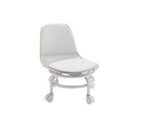 LSYHHXC Taburete Bajo con Ruedas Y Respaldo, Polea, For Pedicura, Asiento For Limpieza, Flexiones, Deportes De Oficina 16(Clear)