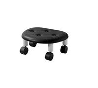 LSYHHXC Taburete con Ruedas de bajo Perfil, Taburete Giratorio 360 Grados, y polea, Baja Altura, Fitness for el hogar, niños Adultos, Oficina 16(Black)