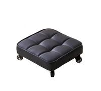 LSYHHXC Taburete Giratorio for el hogar, Taburete bajo con polea y Rueda Universal, Banco Multifuncional for Sala de Estar, for Dormitorio 16(Black Square)