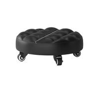 LSYHHXC Taburete Multifuncional de Cuero con Ruedas Baja Altura, Taburete Redondo for el hogar, la Oficina y Fitness 16(Color-01)