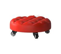 LSYHHXC Taburete Multifuncional de Cuero con Ruedas Baja Altura, Taburete Redondo for el hogar, la Oficina y Fitness 16(Color-04)