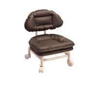 LSYHHXC Taburete pequeño con Ruedas giratorias de 360 Grados, Respaldo polea for el hogar, Taburete bajo, Banco móvil Asiento Giratorio for Zapatos 16(Black)