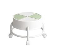LSYHHXC Taburete pequeño Universal con Ruedas giratorias de 360 Grados for niños, Taburete bajo polea, Asiento Baja Altura, Silla rodante for habitación 16(Green)