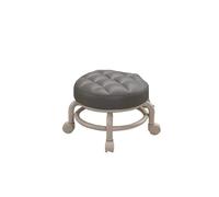 LSYHHXC Taburete Pequeño Universal con Ruedas, Polea For El Hogar, Bajo, Banco Redondo, For Sofá, Silla Pequeña, Respaldo De Plástico 16(Grey)