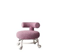 LSYHHXC Taburete rodante con Respaldo Escalonado Silla giratoria móvil bajo Ruedas for Puerta Resistente Dormitorio de casa Sala Estar 16(Violet)