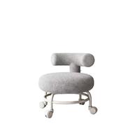 LSYHHXC Taburete rodante con Respaldo Escalonado Silla giratoria móvil bajo Ruedas for Puerta Resistente Dormitorio de casa Sala Estar 16(Gray)