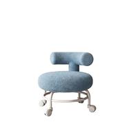 LSYHHXC Taburete rodante con Respaldo Escalonado Silla giratoria móvil bajo Ruedas for Puerta Resistente Dormitorio de casa Sala Estar 16(Blue)