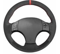 LSYSND Funda de Volante de Ante Negro Cosida a Mano para Lexus IS 200, 220d, 250, 250C, 350, 350C IS F Sport (2005, 2006, 2007, 2008-2013)