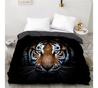 LSYW Funda Nordica Cama 150 Tigre Amarillo Nordico Cama 150 para Niños Adultos con Cremallera cómodo y Transpirable Microfibra Fundas Nordicas 220x240 cm + 2 Fundas de Almohada 50x80 cm