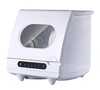 LSyySy Lavavajillas portátil completo para encimera con tanque de agua integrado, 5 programas para el cuidado del bebé, vidrio y lavado de frutas, color blanco