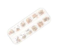 LSZOZPOSTER Nail accessories,3 Boxes Zodiac Alphabet Ornaments Decor Manicure Nail Rhinestones Studs Zodiac Nail DIY Charms Girl Nail DIY Adornment DIY Nail