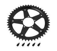 LT Easiyl 1 anillo de cadena de acero para rueda de cadena eléctrica 46T BBS01B BBS02B para bicicleta de trekking, bicicleta de ciudad eléctrica, color negro