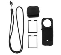 LT Easiyl 1 juego de accesorios de protección para cámara, con cordón, funda protectora de silicona, tapa de lente, protectores de pantalla de cámara de acción compatibles con Insta 360 X3