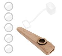 LT Easiyl 1 Juego de Instrumentos Kazoo Orff de Madera Compañero Musical Kazoo para Guitarra Ukelele Violín Acompañamiento de Piano con Membrana Incluida 103x25x15mm