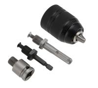 LT Easiyl 1 juego de portabrocas sin llave de 1,5 a 13 mm, adaptador de llave de repuesto SDS, portabrocas de metal autobloqueante para taladro de mano, herramientas herramienta, color negro