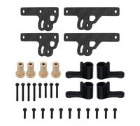 LT Easiyl 1 Juego de Soporte de Montaje de Amortiguador de Aluminio Compatible con INJORA SCX24 1/24 RC Crawler Accesorio de Amortiguador Negro