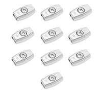 LT Easiyl 10 clips de cuerda de alambre de acero galvanizado en forma de huevo para cable de 5 mm de diámetro, doble agujero de 33 mm x 20 mm