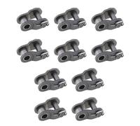 LT Easiyl 10 conectores de cadena de acero al manganeso con división de 3/8 pulgadas, cadena de transmisión de potencia, rollo de semieslabón desplazado, cadena 06C, conector estándar de extremo de