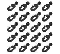 LT Easiyl 100 ganchos de riel de cortina de 43 x 15 mm para vallas, plantas, balcón, dormitorio, patio y sala de estar