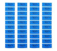LT Easiyl 100 piezas 25 X 60 mm Etiquetas adhesivas de seguridad a prueba de manipulaciones, intransferibles, con sello de código de barras, de color azul