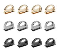 LT Easiyl 12 Conectores de Bolsa de Anillo en D de Metal de 13 Mm Múltiples Conectores Anillo en D con Tornillos Cierres de Suspensión para Bolso Artesanía de Cuero Fabricación de Cinturones