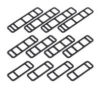 LT Easiyl 12 correas de silicona elásticas negras para bicicleta, correa de silicona fija para faros de bicicleta, luces traseras, grabadoras de conducción de coche