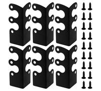 LT Easiyl 12 protectores de esquina de metal con tornillos para muebles, sala de estar, oficina y cajas de regalo de joyería, embalaje de 4,8 x 2,9 x 2,1 cm, color negro