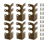 LT Easiyl 12 Protectores de Esquinas de Metal para Zócalo con Tornillos para Muebles Sala de Estar Oficina Y Embalaje de Regalo de Joyería 4,8 X 2,9 X 2,1 Cm Color Bronce
