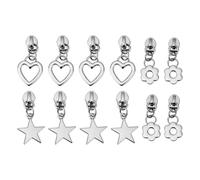 LT Easiyl 12 tiradores de cremallera 5# con cierre deslizante, pieza de repuesto, colgante de metal, para abrigo, chaqueta, mochila