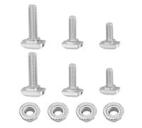 LT Easiyl 15 Juegos de Pernos de Inserción con Ranura en T M6 con Kits de Tuercas de Brida Hexagonales M6 Perno en Forma de T para Ranura en T Perfil de Aluminio Serie 30 de 8 Mm