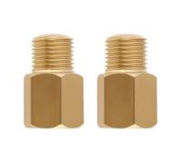 LT Easiyl 2 adaptadores de latón 1/8 BSPT macho a 1/8-27 NPT hembra, adaptador reductor de latón para medidor de presión de 0.095 x 0.5 x 0.8 pulgadas