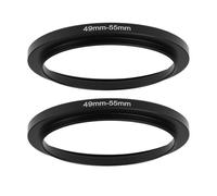 LT Easiyl 2 adaptadores de lente de aleación de aluminio de 49 mm a 55 mm, macho a 55 mm, montaje de filtro de rosca hembra de 49 mm