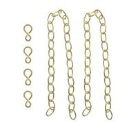 LT Easiyl 2 cadenas de lavabo con gancho en forma de S de latón para tina, cadena de tapón de 30 cm de largo para bañera, fregadero de cocina, lavabo