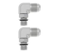 LT Easiyl 2 Conectores de Manguera Hidráulica de 1/2" JIC Macho X 3/8" ORB Macho Codo de 90 Grados para La Fabricación de Automóviles