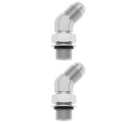 LT Easiyl 2 Conectores de Manguera Hidráulica de 3/8" JIC Macho X 3/8" ORB Macho 6802-06-06 Codo de 45 Grados para La Fabricación de Automóviles