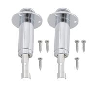 LT Easiyl 2 conectores de salida mono para guitarra eléctrica acústica y bajo, con botón de rosca, adecuado para enchufes de 6,35 mm (plateado)