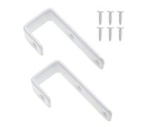 LT Easiyl 2 Ganchos para Escalera de Cama Ganchos en J con Revestimiento de PVC Ganchos Utilitarios de Metal Resistentes para Literas Camas Altas Y Escaleras Color Blanco