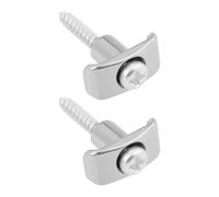 LT Easiyl 2 Guías de Cuerdas Plateadas con Tornillos Compatibles con Fender Guitarras Stratocaster Y Telecaster