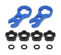 LT Easiyl 2 juegos de tuercas de aleación de aluminio para válvula de bicicleta, accesorios de válvula de neumático de vacío para bicicleta de montaña o carretera con anillo de sellado de llave