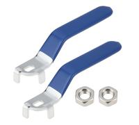 LT Easiyl 2 manijas de palanca de cuarto de vuelta de 10 x 6 mm con tuercas M10 para válvula de bola DN25