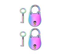 LT Easiyl 2 mini candados coloridos con llaves, aleación de zinc, cerradura pequeña para cuadernos, diarios, cajas de joyería, bolsos, mochilas, gabinetes