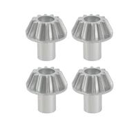 LT Easiyl 2 Pares de Engranajes Cónicos de Metal para Coche RC de 12T Piezas de Repuesto de Aleación de Zinc Compatible con WLtoys 124008 124010 Coches RC Color Plateado