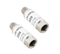 LT Easiyl 2 Piezas Amplificador en Línea de 20 DB Amplificador de Señal de Satélite en Línea de 10-2400 MHz Reemplazo para Amplificador AMP Sat DVB-T