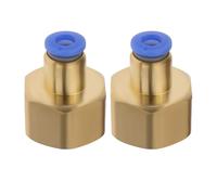 LT Easiyl 2 Piezas BSP 3/8 A 4 Mm Conector Rápido A Presión Neumático Conector Neumático de Latón Hembra A Hembra para Soldador MIG Adaptador Mini MIG